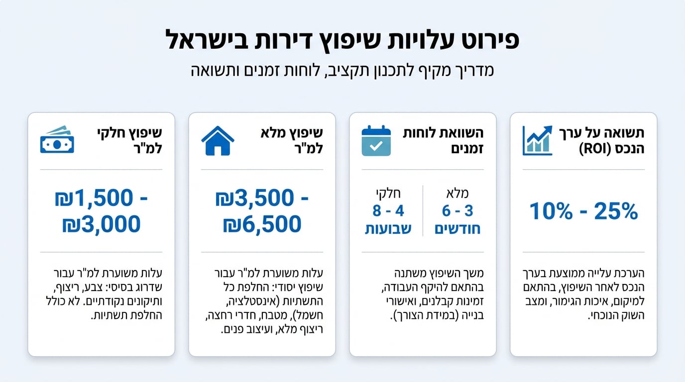 שיפוץ דירה הכל כלול: המדריך המלא לפרויקט חלומותיך