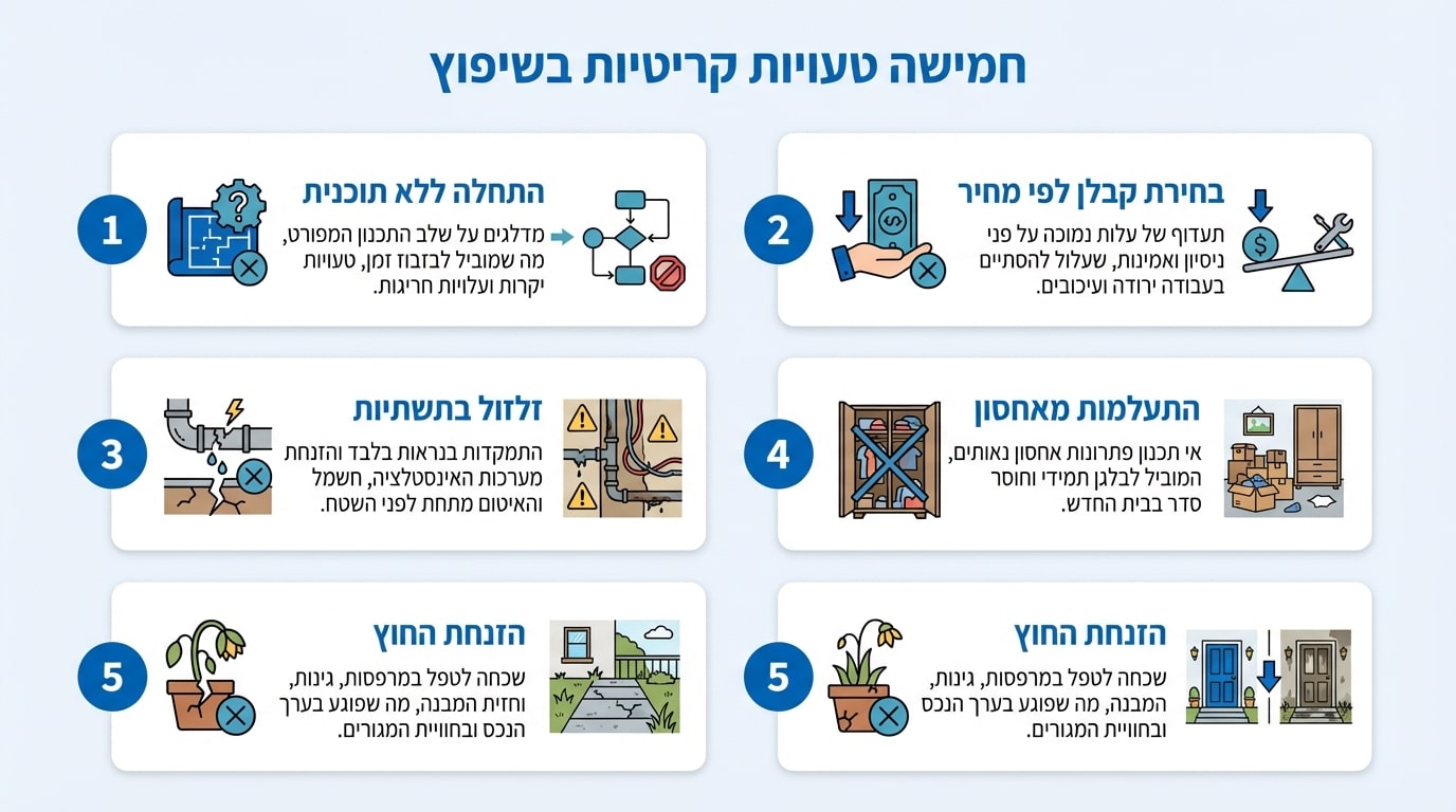 שיפוץ בית פרטי: המדריך המלא לשיפוץ חכם ומוצלח