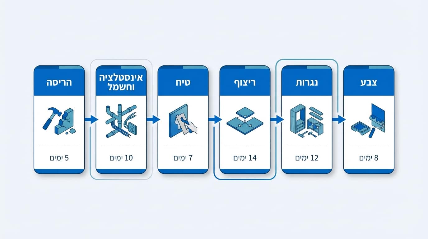 שלב הביצוע בשיפוץ קומפלט - כשהכל מתוכנן העבודה זורמת חלק