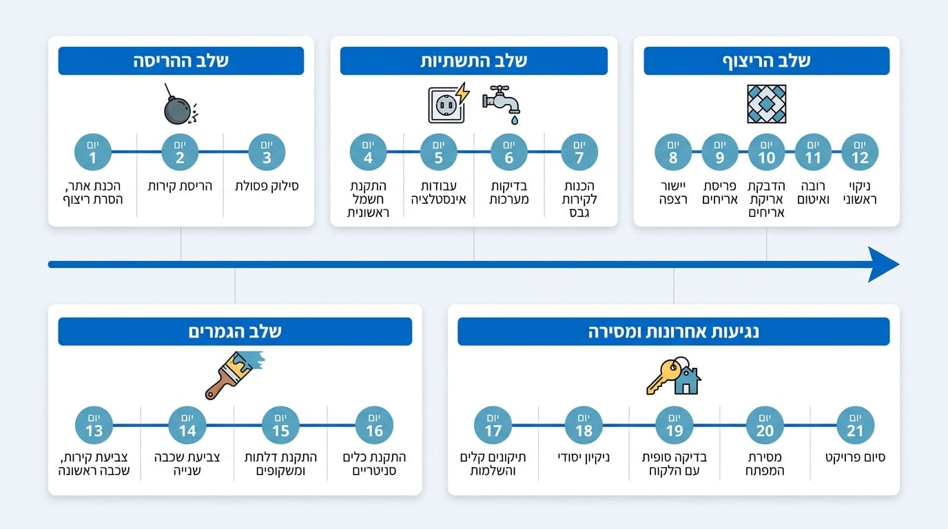 שיפוץ דירה ב-21 יום - השיטה שעובדת