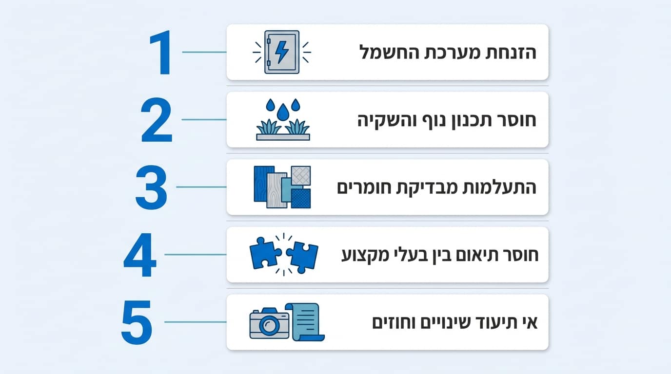 חמש טעויות יקרות בשיפוץ בית פרטי שחייבים להימנע מהן