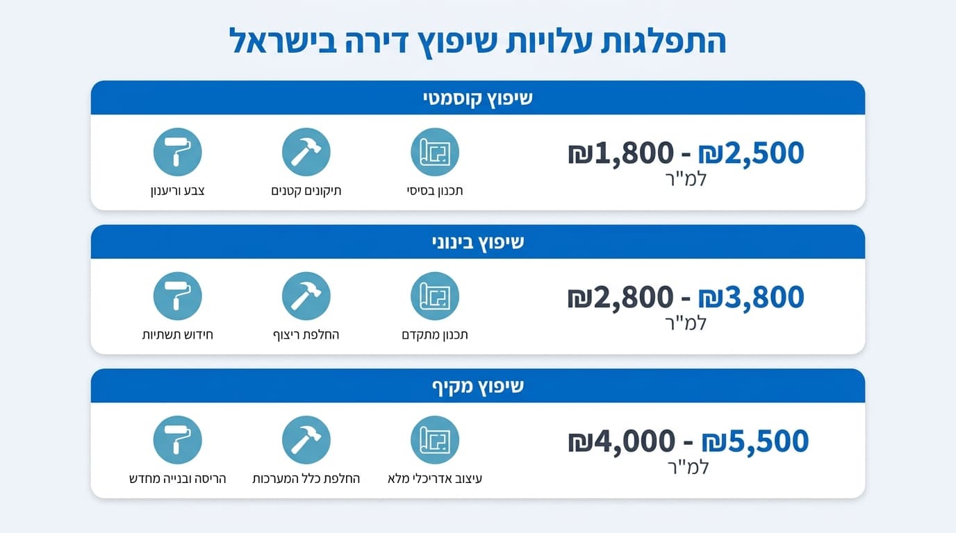 שיפוץ דירה בבנימינה - המדריך המלא לשיפוץ מוצלח