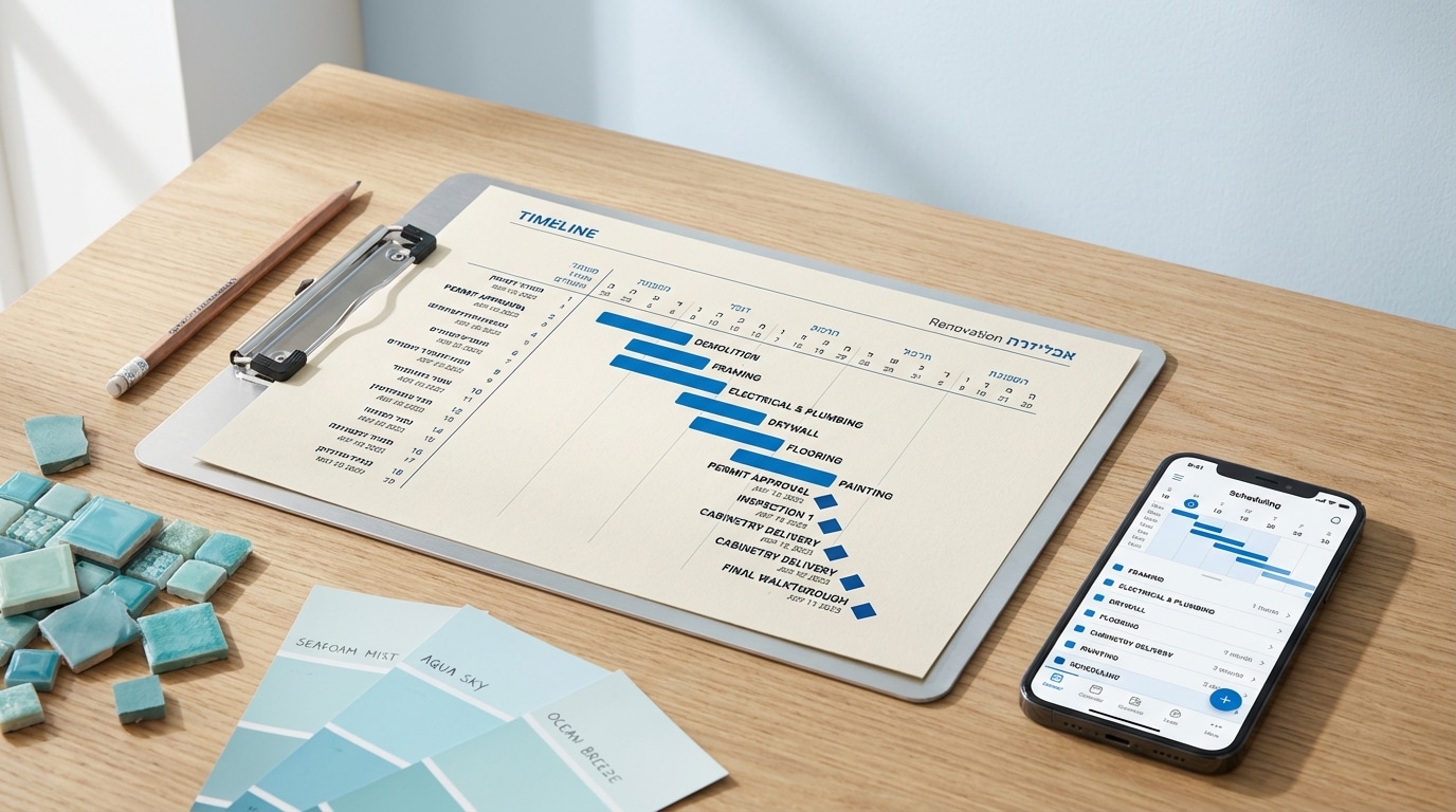 לוח זמנים ריאליסטי לשיפוץ בית פרטי