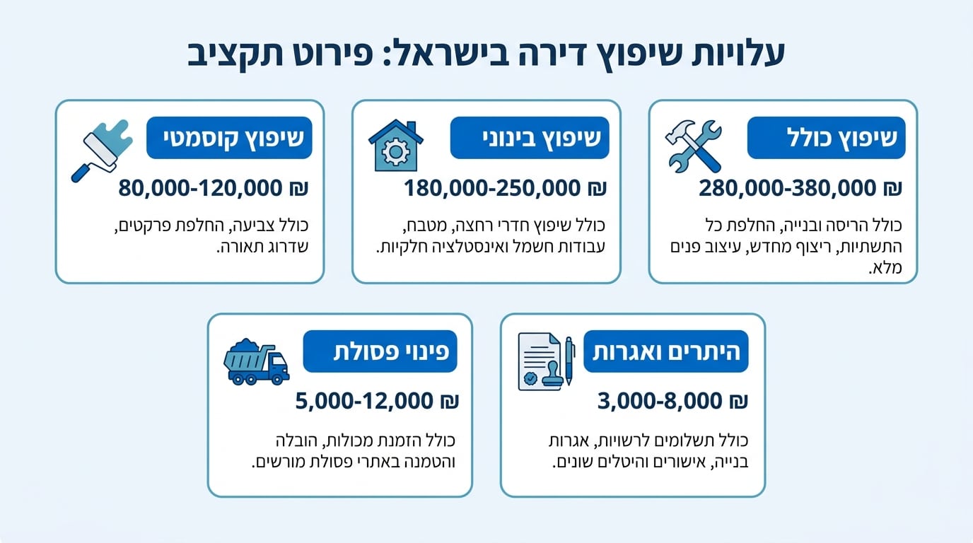 שיפוץ דירה בחדרה: כל מה שצריך לדעת לפני שמתחילים