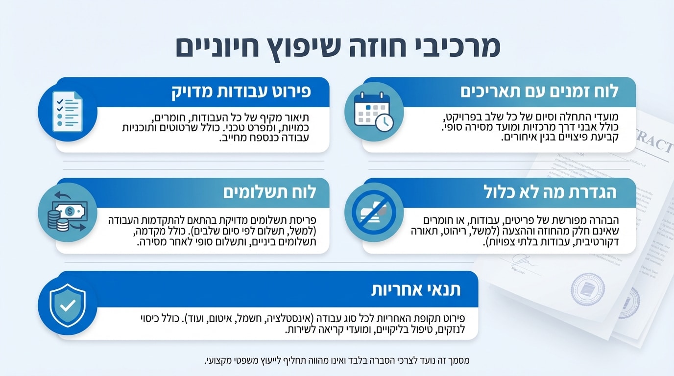 הסכם שיפוץ דירה - מה חייב להיות כלול