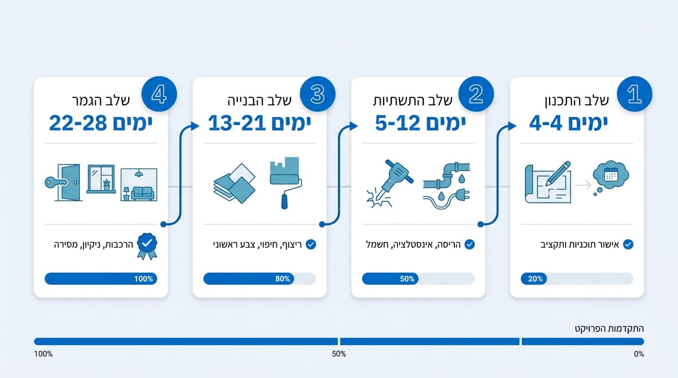 שלבי שיפוץ קוטג' - מתכנון ועד מסירה