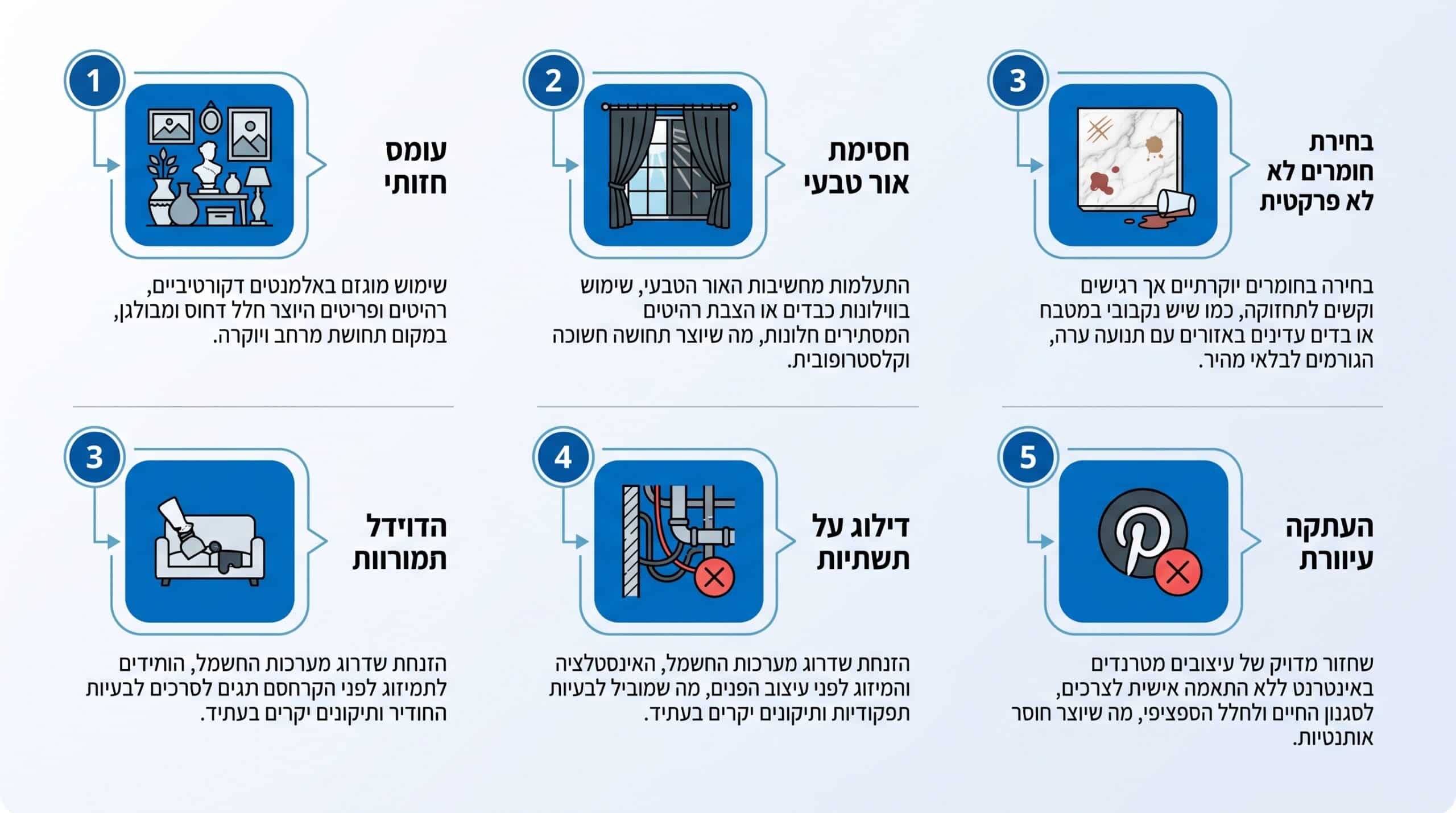 חמש טעויות קריטיות בעיצוב דירת יוקרה שחשוב להימנע מהן